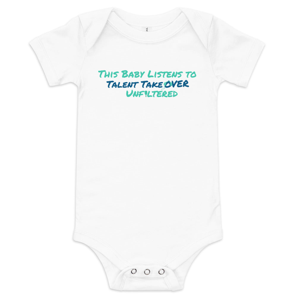 Talent Takeover Unfiltered Podcast Baby Short Sleeve One Piece