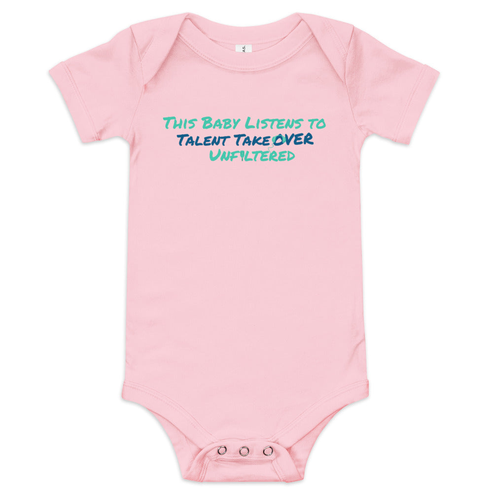Talent Takeover Unfiltered Podcast Baby Short Sleeve One Piece